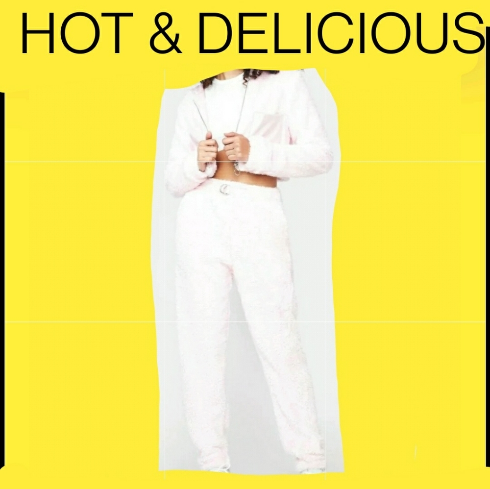 Hot and Delicious crop hoodie & Pant set